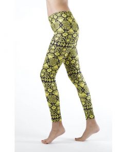 Dinamit Jeans Funky Yellow Tribal Ankle Leggings (See More Sizes)