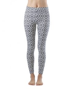 Women's Fashionable Ankle Length Hypnotic Diamond Printed Legging