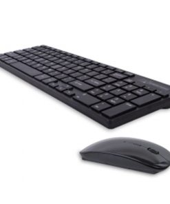 2.4GHz 95-Key Wireless Ultra Low Profile Spill Resistant Multimedia Keyboard & Optical Mouse Kit (Black)