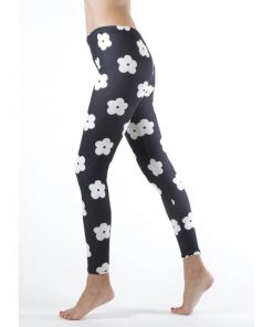 Dinamit Jeans Women's Fashion White Flower Footless Leggings (See More Sizes)