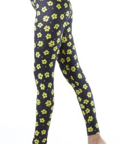 Dinamit Jeans Yellow Flowery Spotted Footless Leggings (See More Sizes)