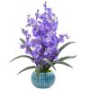 Nearly Natural 1822-PP Dancing Lady Orchid Artificial Arrangement in Blue Vase
