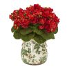Nearly Natural 1853-RD Violet Artificial Arrangement in Floral Design Vase