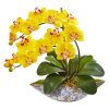 Nearly Natural 1874-YL Phalaenopsis Orchid Artificial Arrangement in Vase
