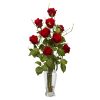 Nearly Natural 1213 Rosebud Silk Flower Arrangement