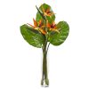 Nearly Natural 1739 Bird of Paradise Artificial Arrangement in Cylinder Vase