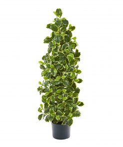Nearly Natural 9997 39” Variegated Holly Leaf Artificial Tree (Real Touch)